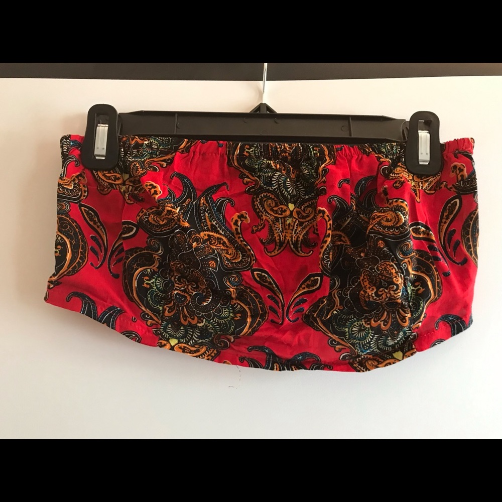 two piece tube top and shorts